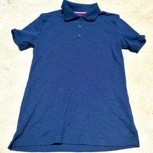 used polos girls light blue dark blue and white